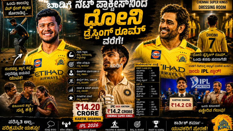 “ಬಾಡಿಗೆ ನೆಟ್‌ನಿಂದ ಧೋನಿ ಡ್ರೆಸ್ಸಿಂಗ್ ರೂಂವರೆಗೆ